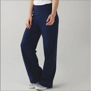 Lululemon Wide Leg Yoga Pants Navy Blue Stretch